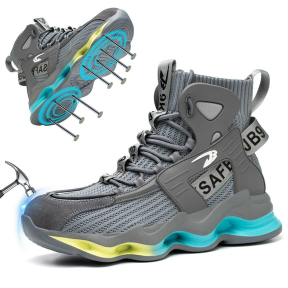 Sogetch Steel Toe Boots for Men Women Lightweight Work Boots Industrial Construction Safety Shoes