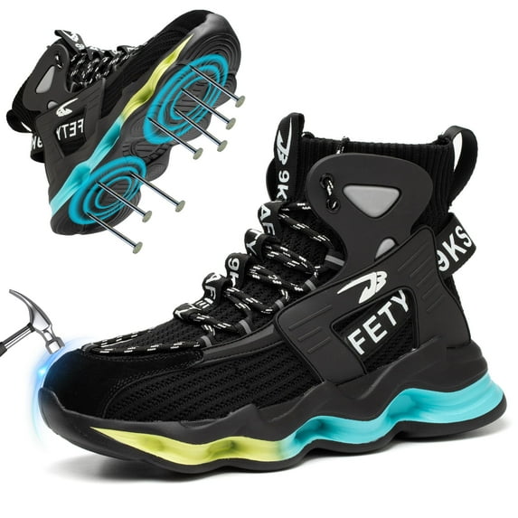 Sogetch Steel Toe Boots for Men Women Lightweight Work Boots Industrial Construction Safety Shoes