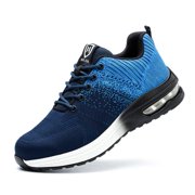 Sogetch Steel Toe Shoes for Men Lightweight Work Shoes Slip Resistant Air Cushion Safety Shoes