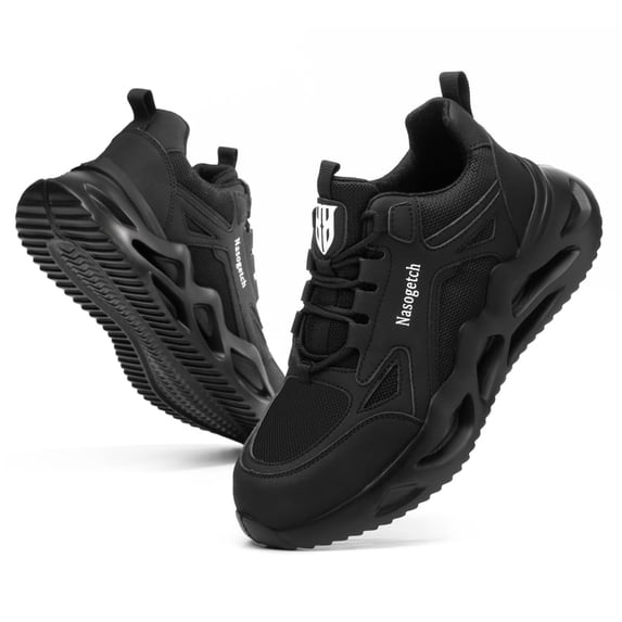 Sogetch Steel Toe Shoes for Men Women Anti-smash Work Shoes Industrial Construction Safety Shoes
