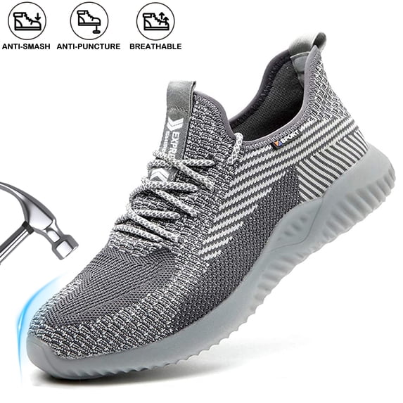 Sogetch Steel Toe Shoes for Men Women Lightweight Non Slip Industry Contstruction Work Shoes