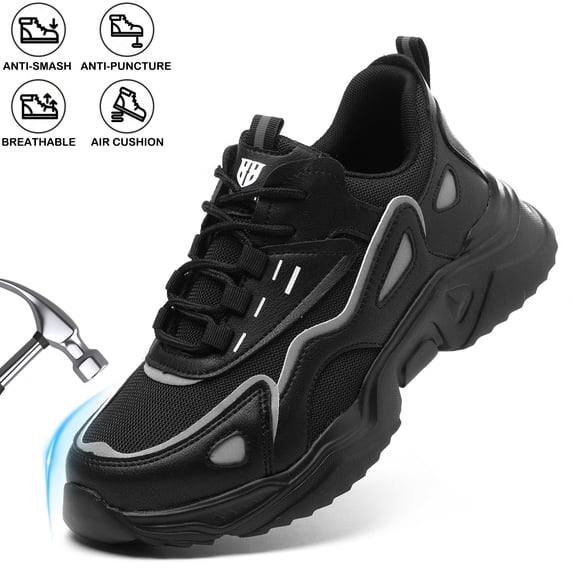 Sogetch Steel Toe Shoes for Women Lightweight Slip Resistant Safety Work Shoes