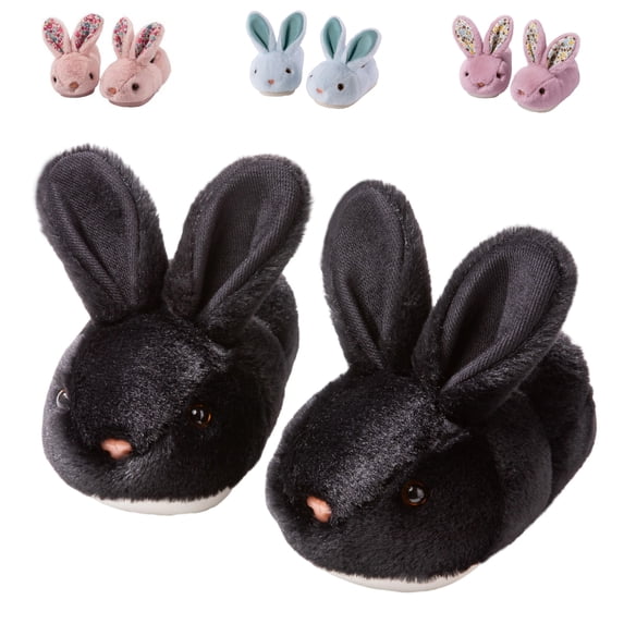 Sogetch Toddler Boys Girls Cute Bunny Slippers Kids Warm Fuzzy Bedroom House Shoes