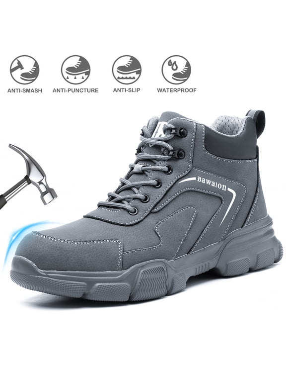 Waterproof Steel Toe Work Boots for Men Women Non-Slip Industrial Construction Safety Shoes