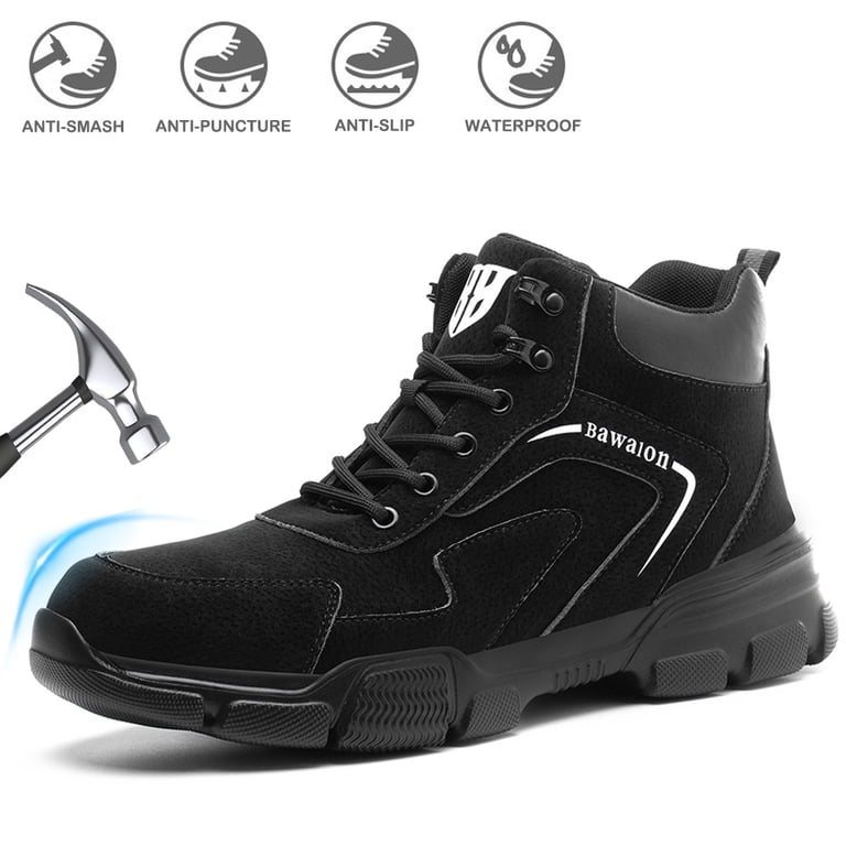 Waterproof Steel Toe Work Boots Slip Resistant Industrial Safety Boots Sogetch Waterproof Steel Toe Work Boots, Non-Slip, Puncture  main image 4