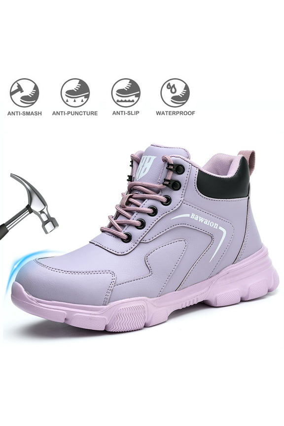 Waterproof Steel Toe Work Boots for Men Women Non-Slip Industrial Construction Safety Shoes