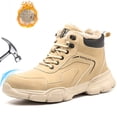 thumbnail image 1 of Sogetch Steel Toe Work Boots for Men Women Waterproof Winter Warm Lining Safety Shoes, 1 of 6