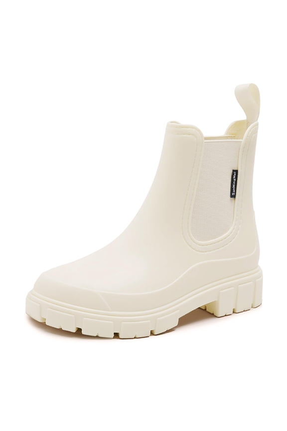 Womens Short Rain Boots Waterproof Ankle Chelsea Boots Slip-Resistant Garden Shoes