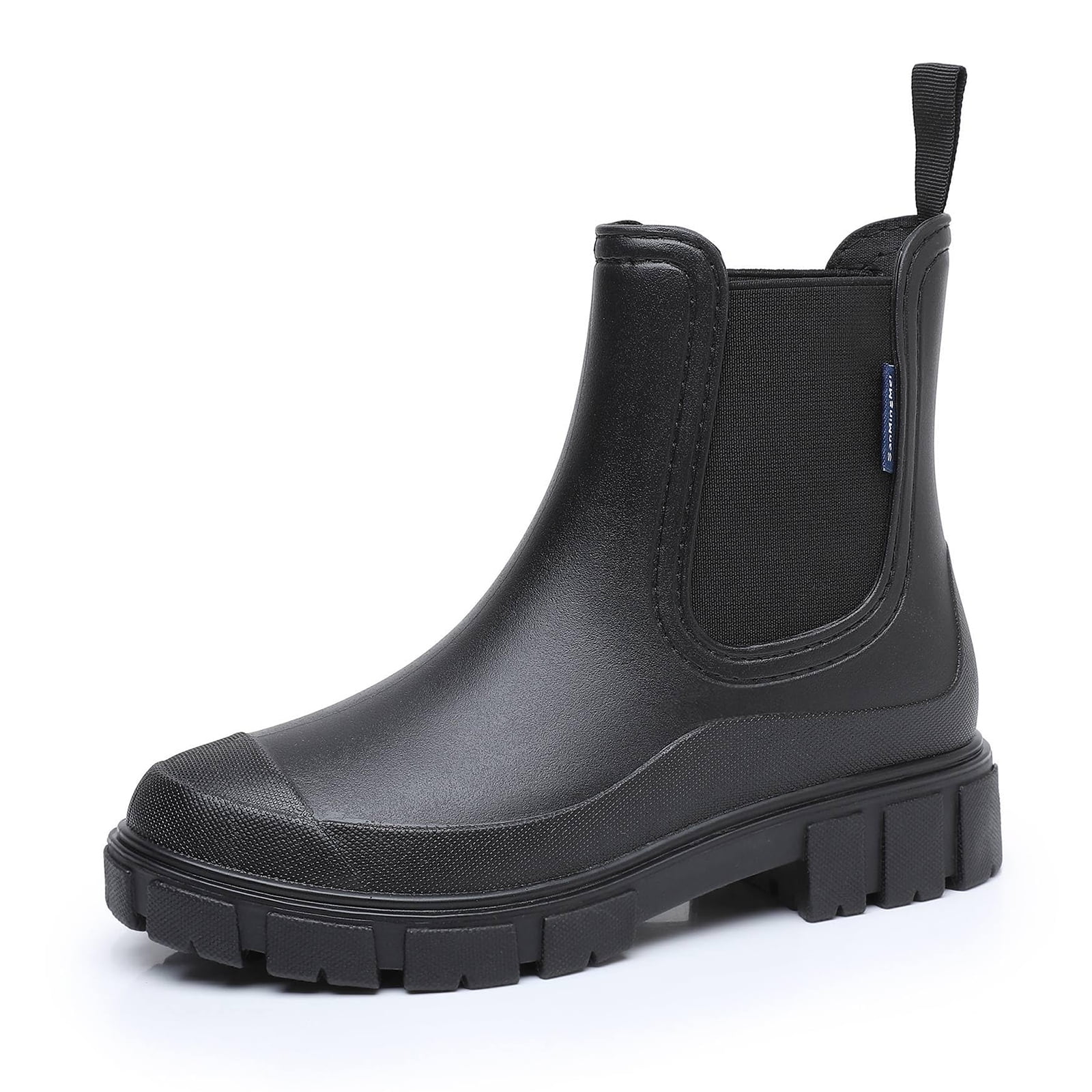 Sogetch Womens Short Rain Boots Waterproof Ankle Chelsea Boots Slip-Resistant Garden Shoes