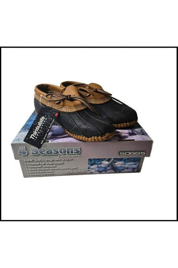 Thinsulate Men's Slip On Duck 4 Season Water Rubber Boots Size 7 Brown & Tan