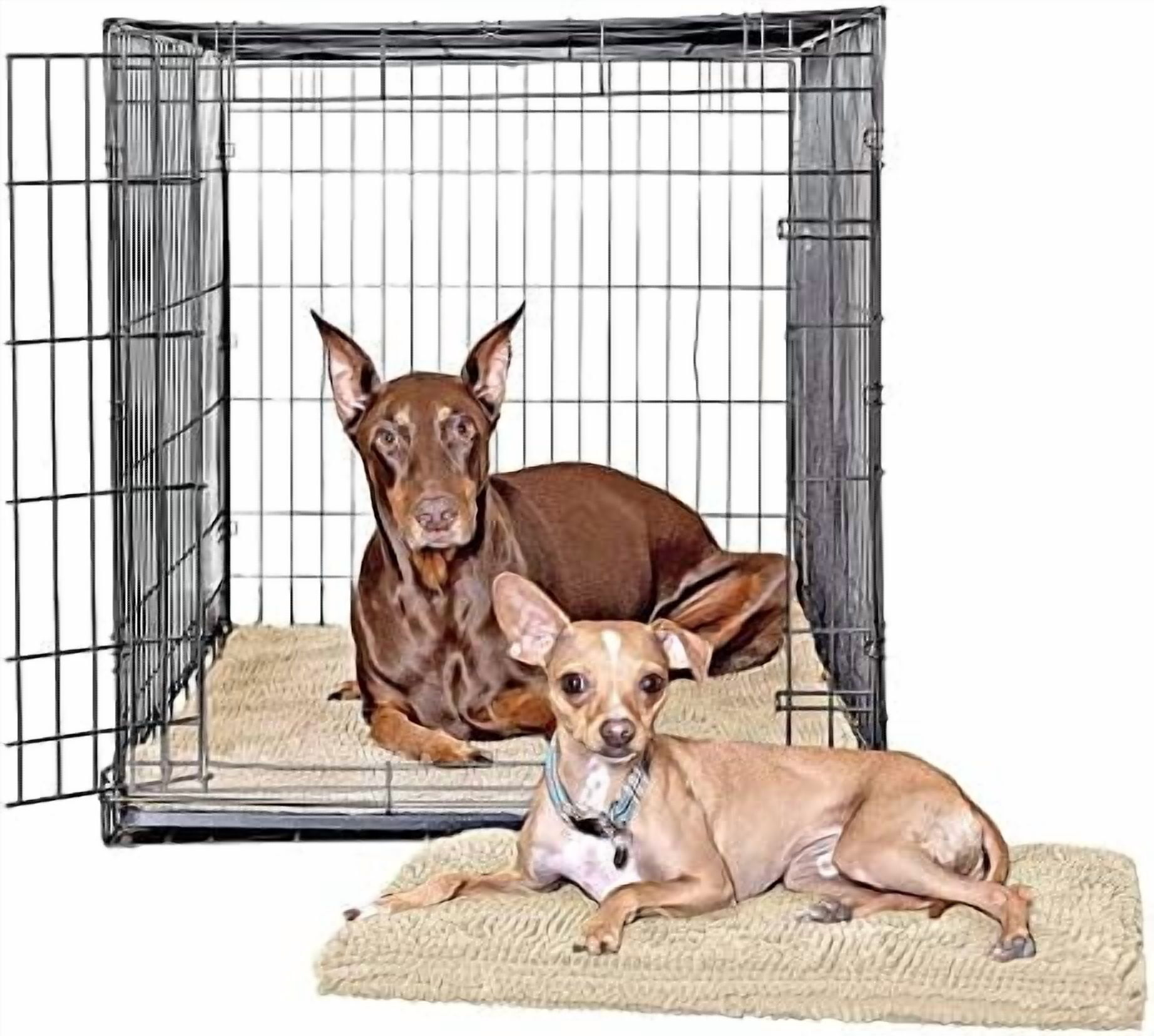 Soggy Doggy Crate Mate Dog Bed, Microfiber Chenille Dog Mats,  Dog Mats for Sleeping & Drying, Ultra-Absorbent Dog Beds & Furniture for Kennels or Crates, Beige, X-Large