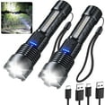 thumbnail image 1 of Sogidon Rechargeable Flashlights High Lumens LED Hanheld Flash Light with 7 Modes and Side Light, Black, 2 Pack, 1 of 6
