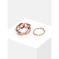 thumbnail image 1 of Sohi Set Of 4 Gold-plated Finger Rings, 1 of 3