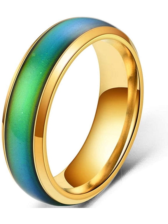 Band, Temperature Sensitive Color Changing Ring, Stainless Steel