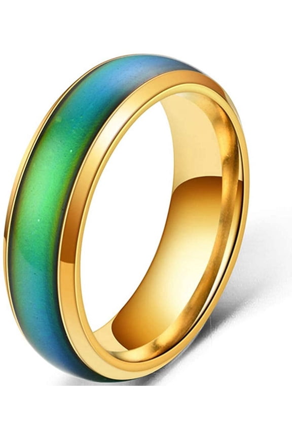 Band, Temperature Sensitive Color Changing Ring, Stainless Steel