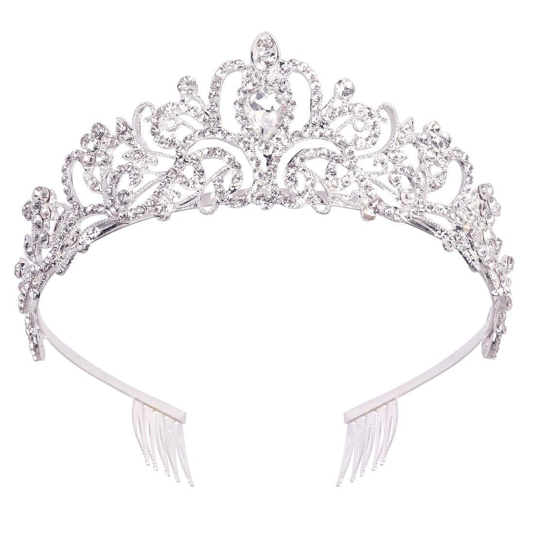 ♡tiara♡ Sohindel Elegant Rhinestone Alloy Silver Tiara Crown with