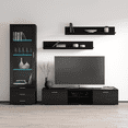 thumbnail image 1 of Soho 1 Modern Wall Unit Entertainment Center with 16 Color LED Lights, 1 of 5
