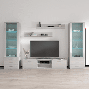 Soho 4 Modern Wall Unit with 16 colors LED lights, White