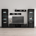thumbnail image 1 of Soho 4 Modern Wall Unit Entertainment Center with 16 Color LED Lights, 1 of 5
