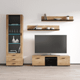 thumbnail image 1 of Soho 7 Modern Wall Unit Entertainment Center with 16 Color LED Lights, 1 of 5