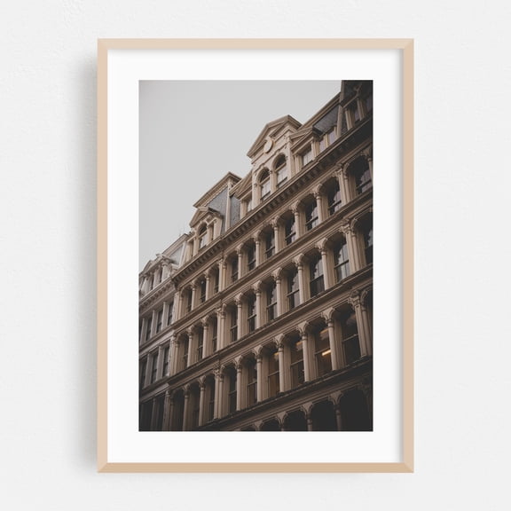 Soho Architectural 03 - Manhattan New York Photography Architecture City Vintage Street Photography Travel Poster Art Deco Oak Framed Wall Art Print 5 x 7 inches