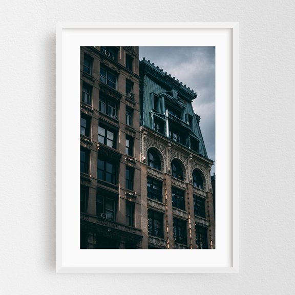 Soho Architectural 04 - Manhattan New York Photography Architecture Cityscape Skyline Street Photography White Framed Wall Art Print 5 x 7 inches
