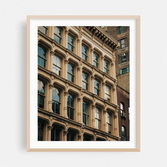 Soho Architectural 06 - Manhattan New York Photography Oak Framed Wall Art Print 30 x 40 inches