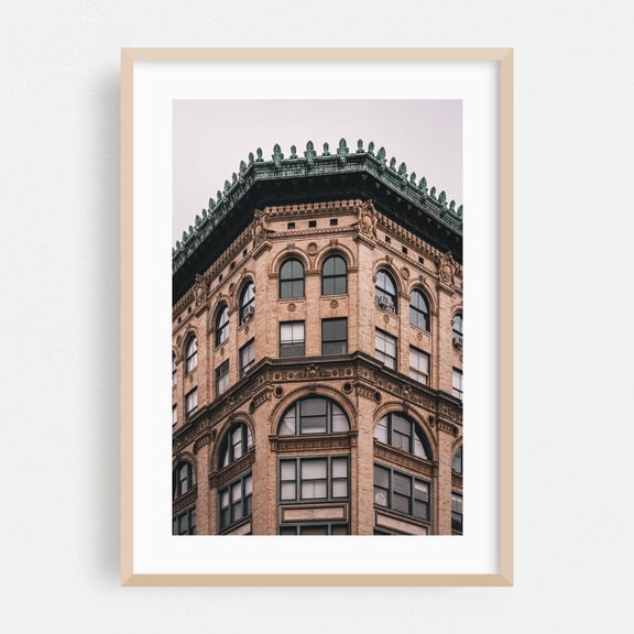 Soho Architectural 11 - Manhattan New York Photography Architecture Vintage Art Deco City Cityscape Travel Poster Street Photography Oak Framed Wall Art Print 5 x 7 inches