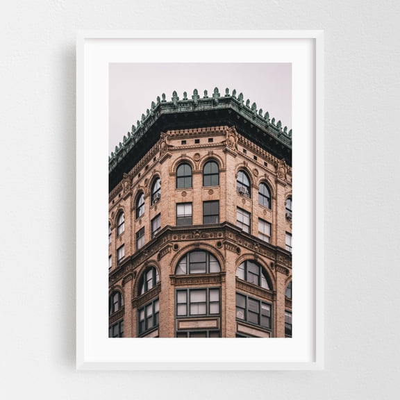 Soho Architectural 11 - Manhattan New York Photography Architecture Vintage Art Deco City Cityscape Travel Poster Street Photography White Framed Wall Art Print 5 x 7 inches