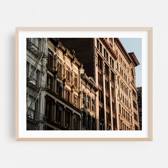 Soho Architectural 15 - Manhattan New York Photography Oak Framed Wall Art Print 30 x 40 inches