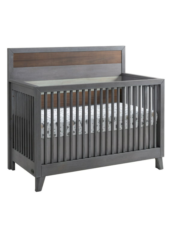 Soho Baby Cascade 4-in-1 Convertible Crib, Multi-Tone Gray, GreenGuard Gold Certified