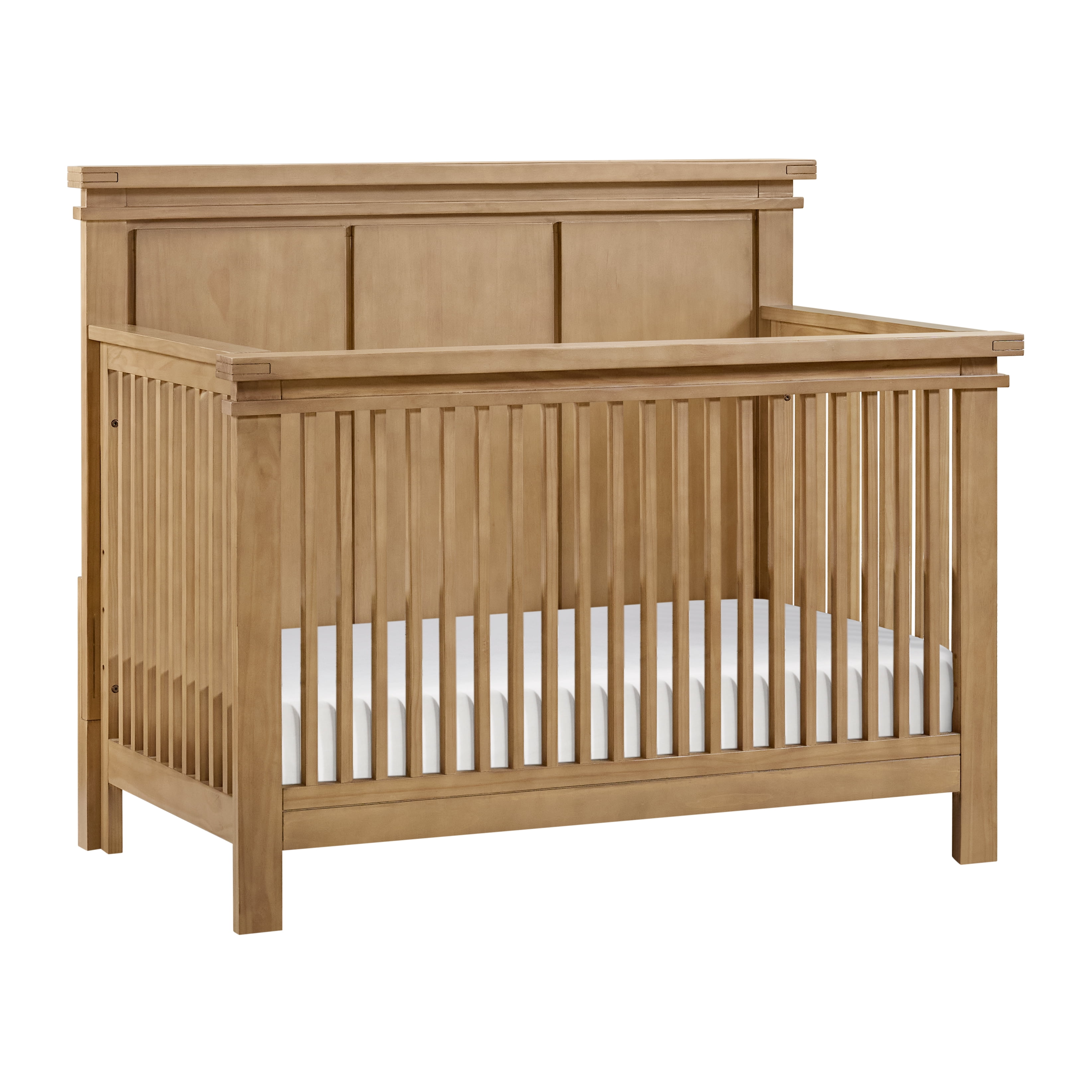 Honey Wood Convertible 4-in-1 Crib with Classic Headboard