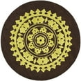 thumbnail image 1 of Soho Brown/Green Rug Rug Size: Round 6', 1 of 10