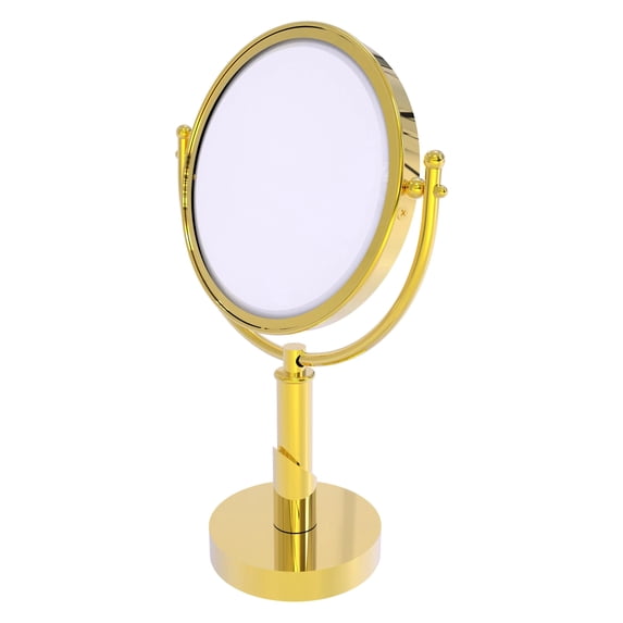 Soho Collection 8 Inch Vanity Top Make-Up Mirror - Polished Brass / 2X