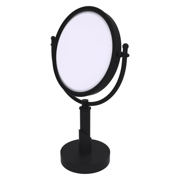 Soho Collection 8-in Vanity Top Make-Up Mirror 2X Magnification in Matte Black