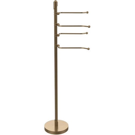 Soho Collection Free Standing 4 Pivoting Swing Arm Towel Stand in Brushed Bronze