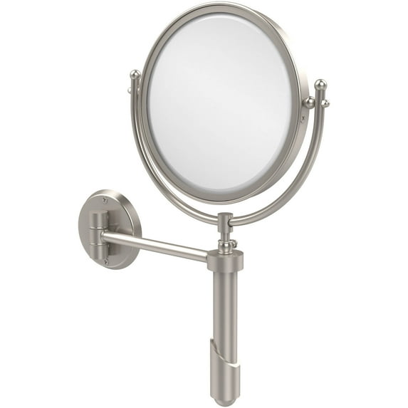 Soho Collection Wall Mounted Make-Up Mirror 8 Inch Diameter - Satin Nickel / 2X