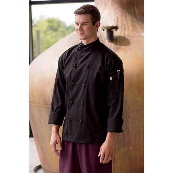 Soho Crossover Chef Coat in Black - 5XLarge