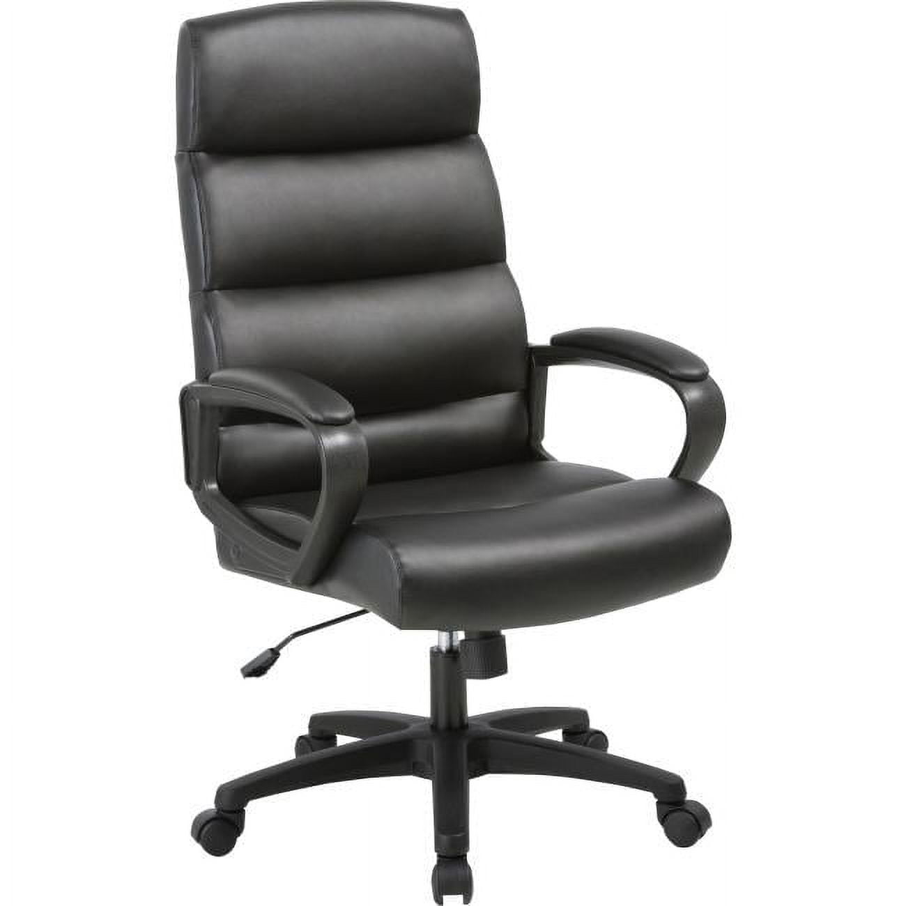 Soho High-Back Leather Executive Swivel Chair in Black