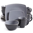 thumbnail image 1 of Soho Lounge Dinnerware Set, Matte Gray & Black - 16 Piece, 1 of 1