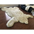 thumbnail image 1 of Soho Luxurious Faux Bearskin Pelt White with Brown Tips Shag Area Rug, 1 of 5