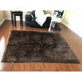 thumbnail image 1 of Soho Luxurious Faux Sheepskin Brown Shag Area Rug or Runner, 1 of 5