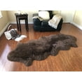thumbnail image 1 of Soho Luxurious Faux Sheepskin Pelt Brown Shag Area Rug or Runner, 1 of 5