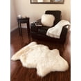 thumbnail image 1 of Soho Luxurious Faux Sheepskin Pelt Cream Shag Area Rug or Runner, 1 of 5
