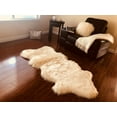 thumbnail image 1 of Soho Luxurious Faux Sheepskin Pelt Cream Shag Area Rug or Runner, 1 of 5