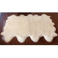 thumbnail image 1 of Soho Luxurious Faux Sheepskin Pelt White Shag Area Rug or Runner, 1 of 5