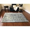 thumbnail image 1 of Soho Luxurious Faux Sheepskin White with Black Tips Shag Area Rug or Runner, 1 of 5