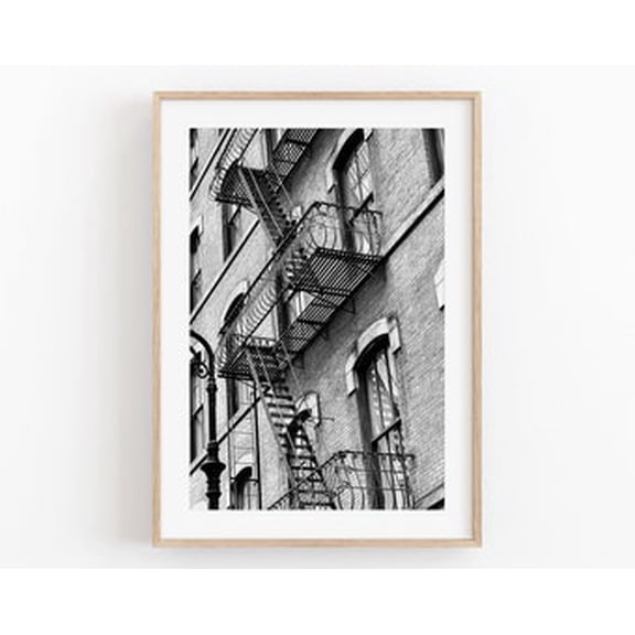 Soho New York Photo Poster Black & White Manhattan Wall Art, Poster Only