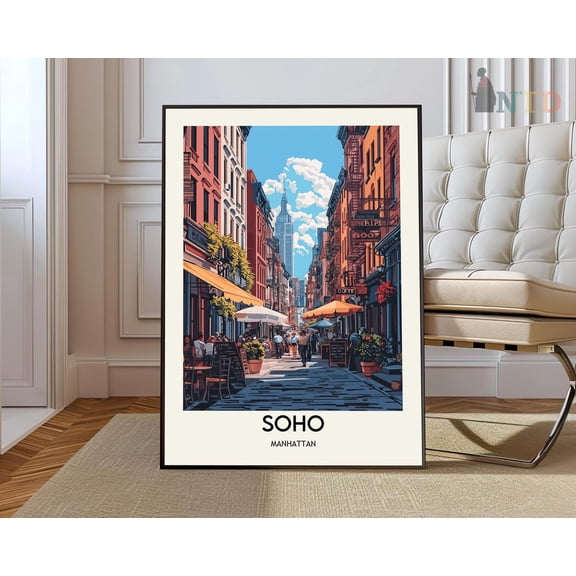 Soho New York Print, Sohosoho Poster, Soho Photo, Soho Poster Print, Soho, New York Poster Print, Lower Manhattan Art Wall Art, Modern Wall Decor, 12x18 UNFRAMED