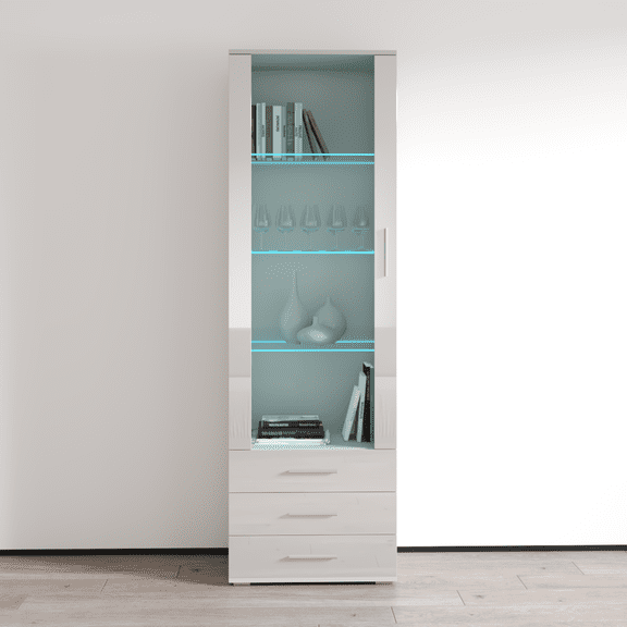 Soho S1 1D3S Modular 1 Door Modern 24" Wide Bookcase